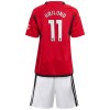 Original Trikotsatz Manchester United Hojlund 11 Heimtrikot 2023-24 Für Kinder